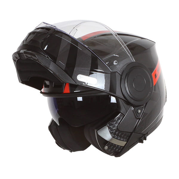 LS2 Motorcycle Helmets - FF902 Scope Modular Flip Front - Matt Black - XS